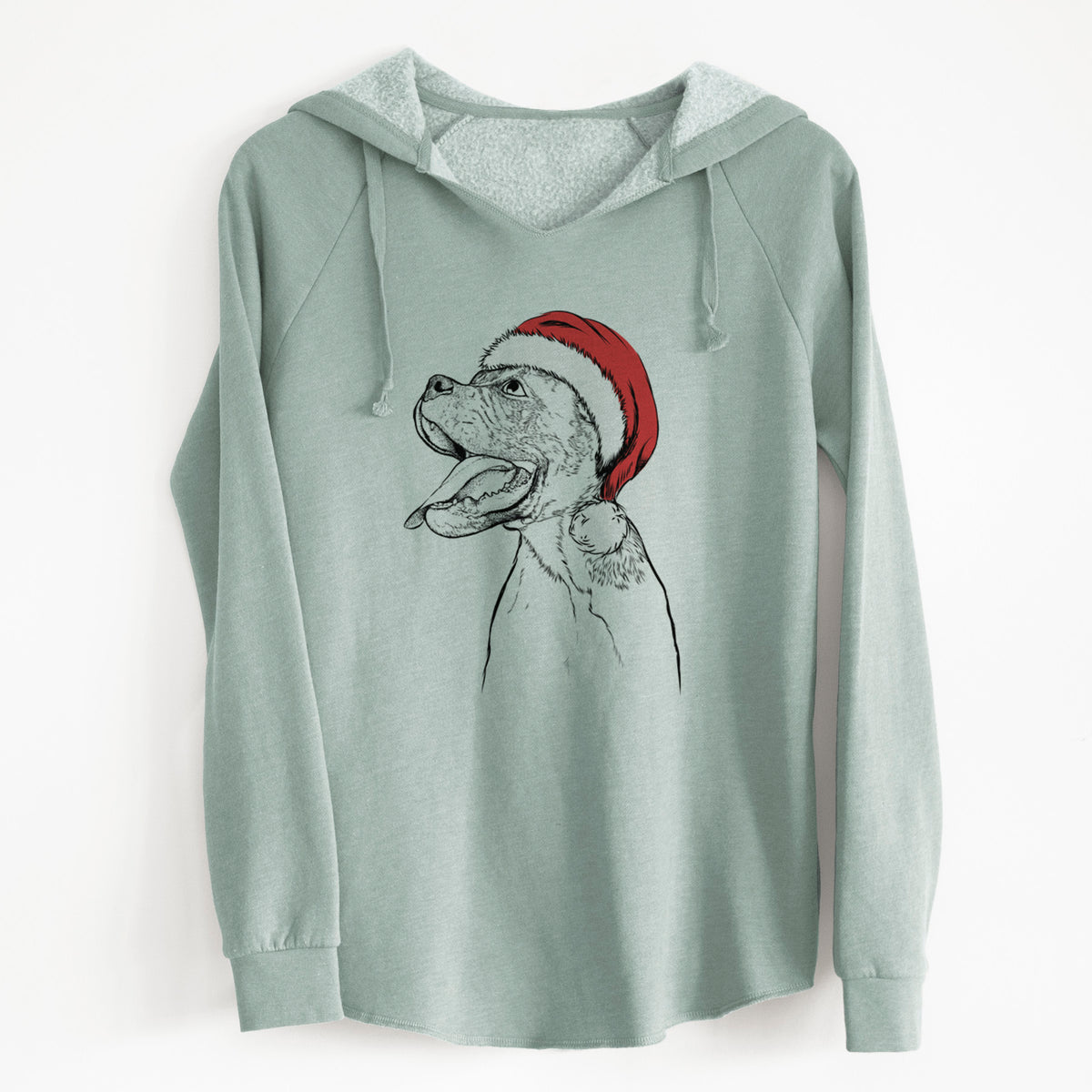 Santa Floyd the Boxer - Cali Wave Hooded Sweatshirt