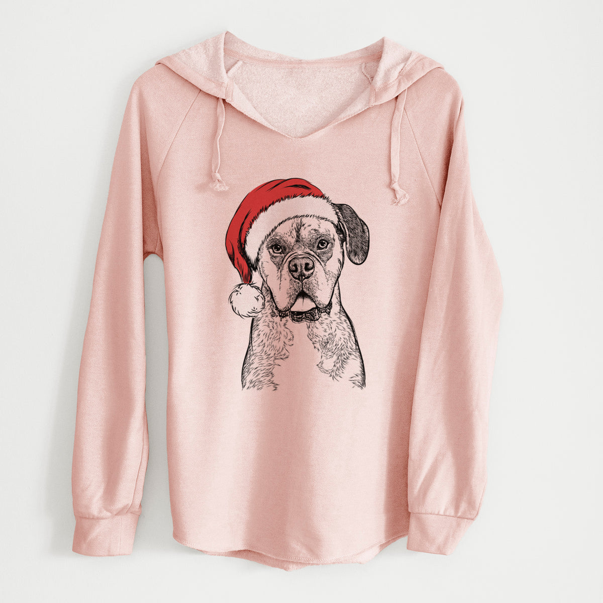 Santa Floydie Bear the Boxer - Cali Wave Hooded Sweatshirt