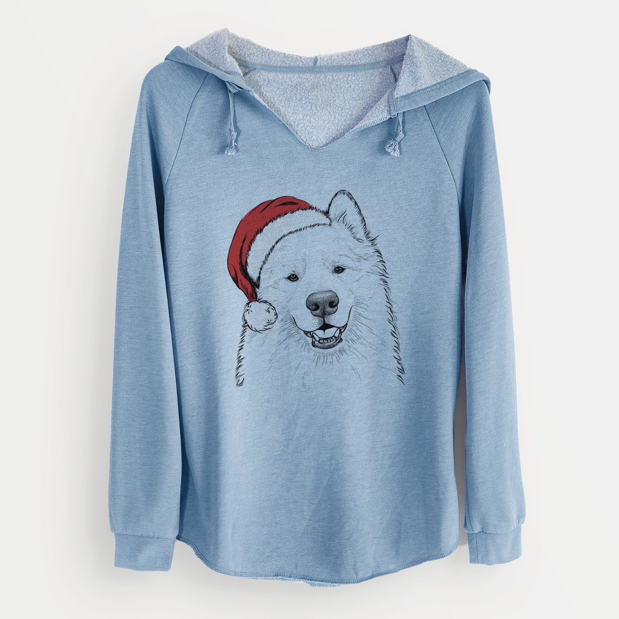 Santa Foster the Samoyed - Cali Wave Hooded Sweatshirt