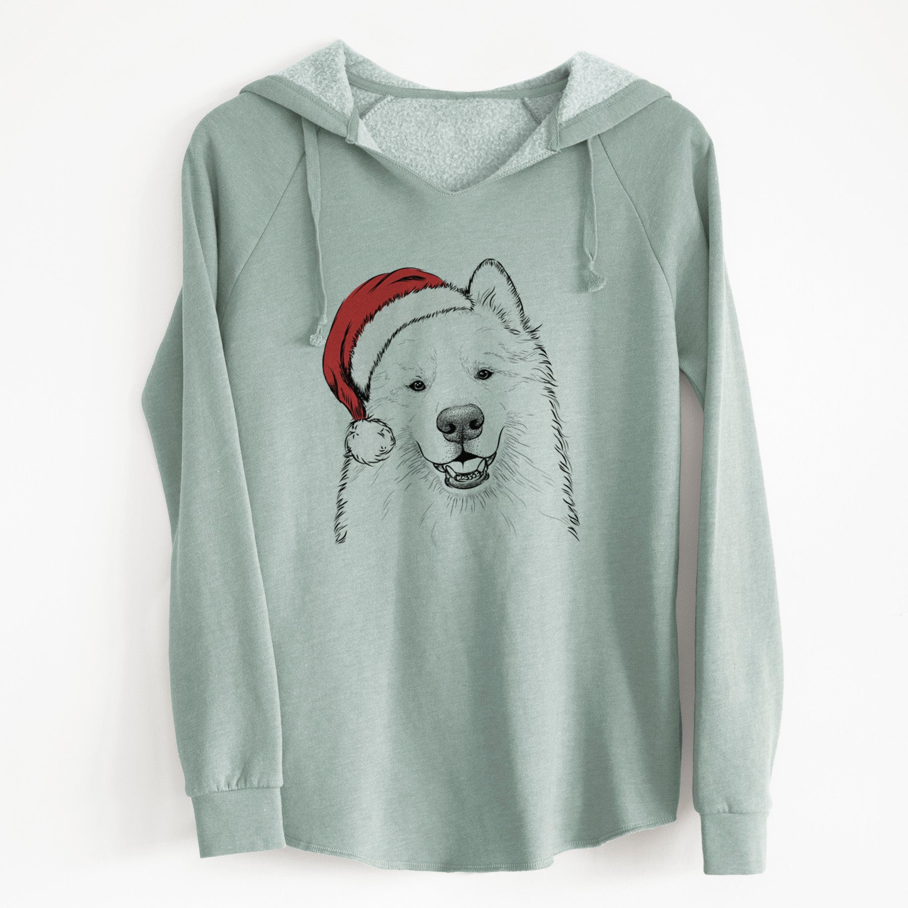 Santa Foster the Samoyed - Cali Wave Hooded Sweatshirt