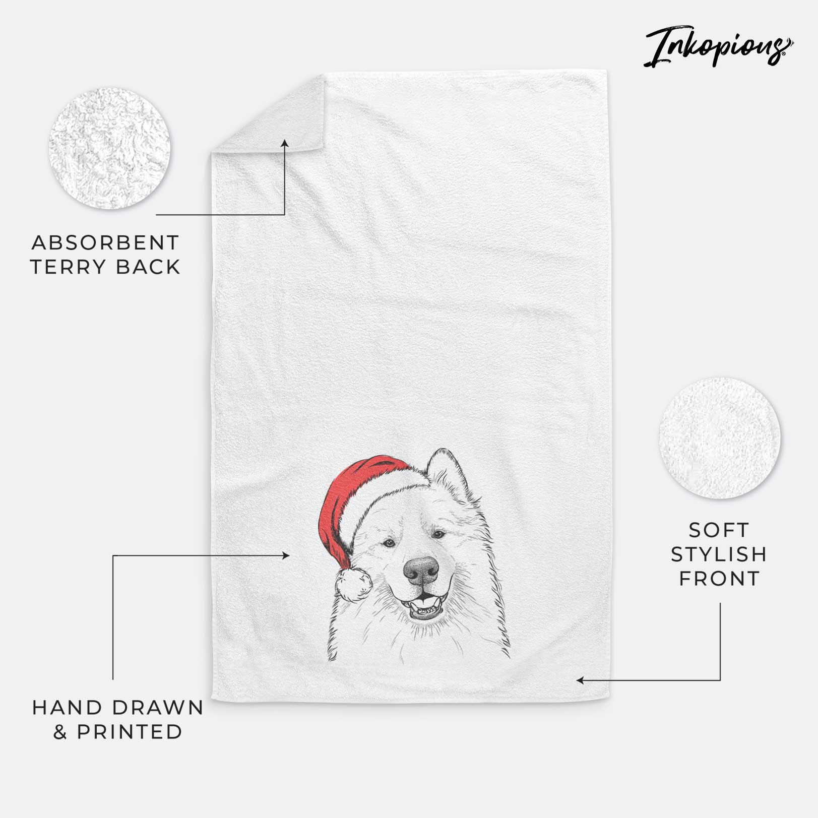 Foster the Samoyed Decorative Hand Towel