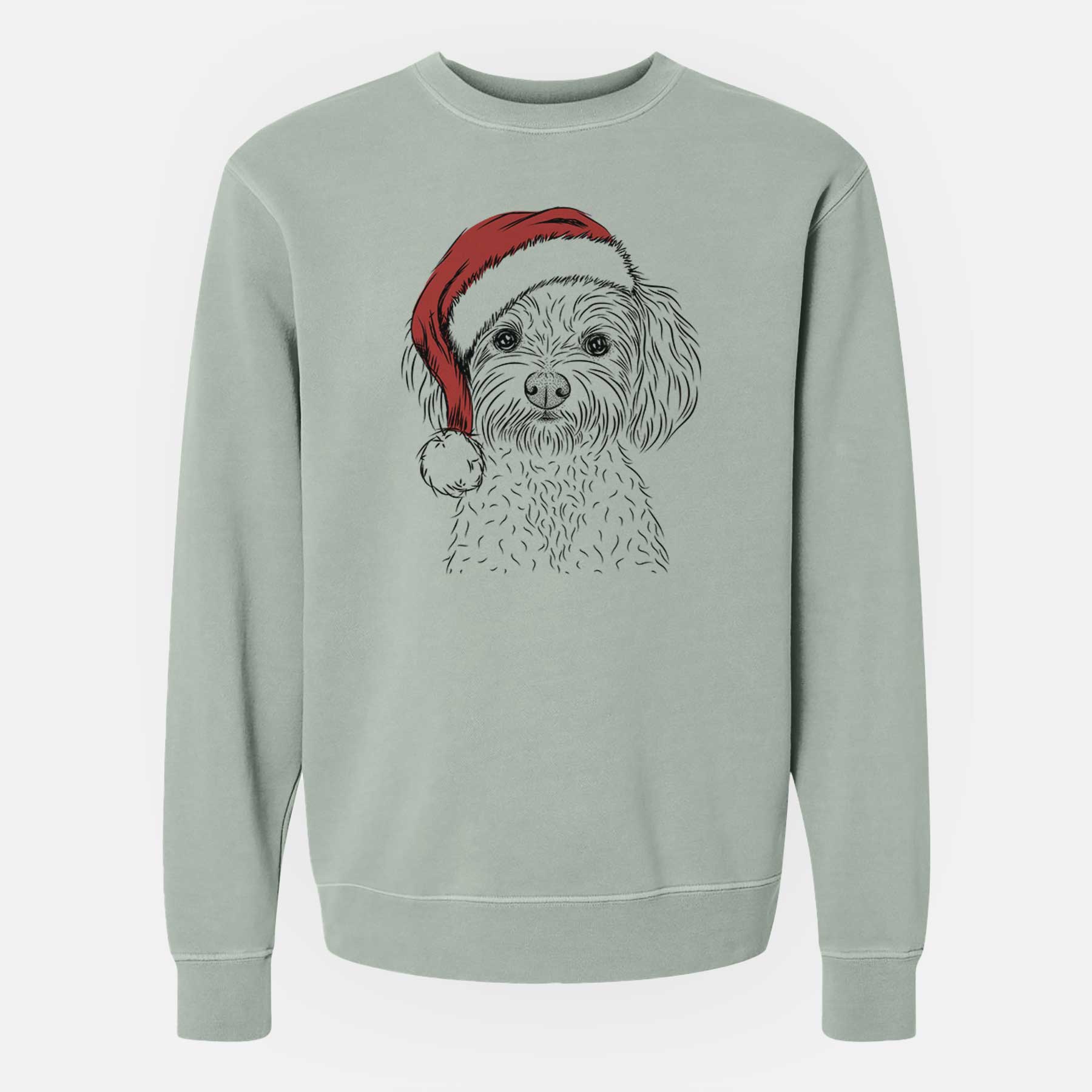 Santa Francesca the Maltipoo - Unisex Pigment Dyed Crew Sweatshirt