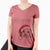 Santa Francesca the Maltipoo - Women's V-neck Shirt