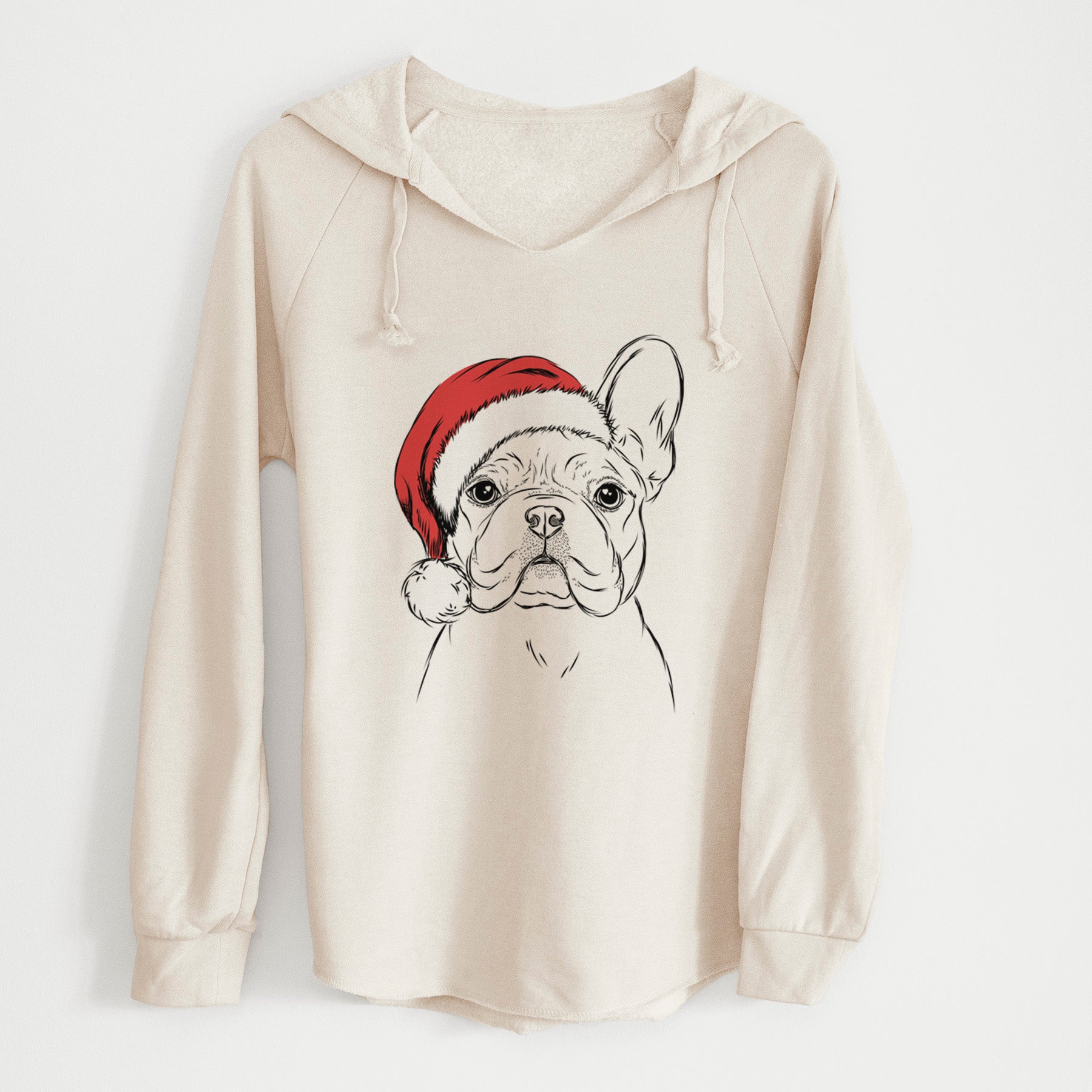 Santa Franco the French Bulldog - Cali Wave Hooded Sweatshirt