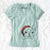 Santa Franco the French Bulldog - Women's V-neck Shirt