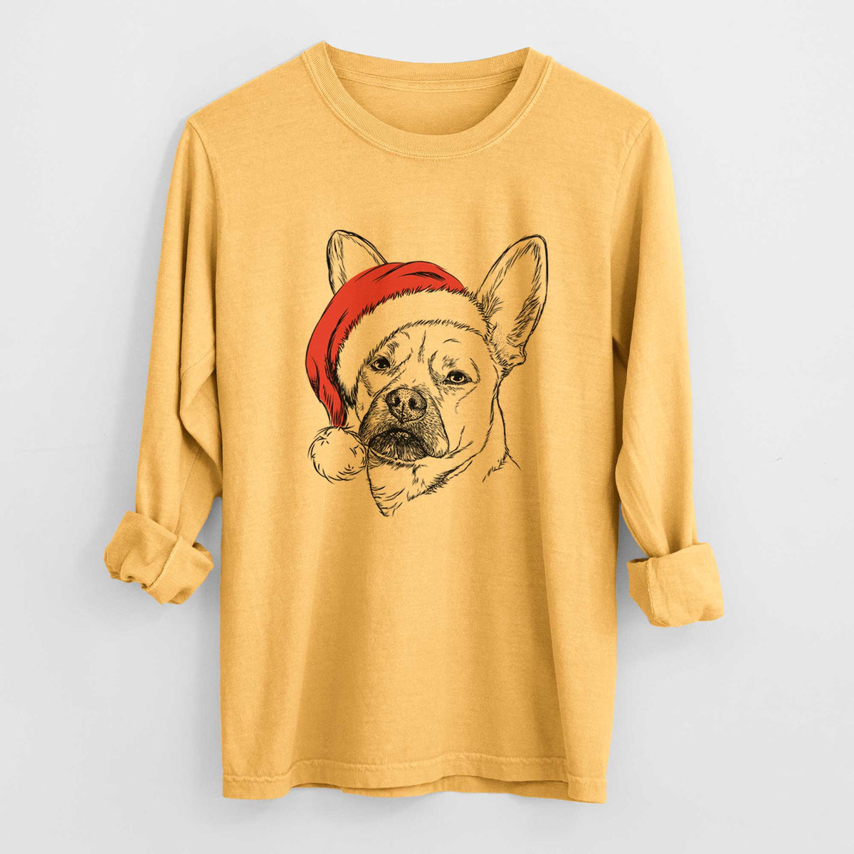 Santa Frankie the Mixed Breed - Heavyweight 100% Cotton Long Sleeve