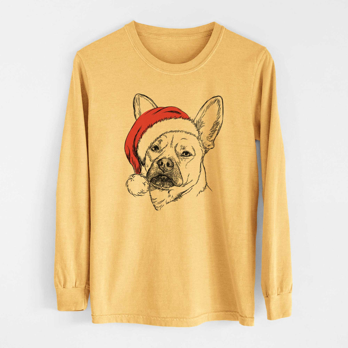 Santa Frankie the Mixed Breed - Heavyweight 100% Cotton Long Sleeve
