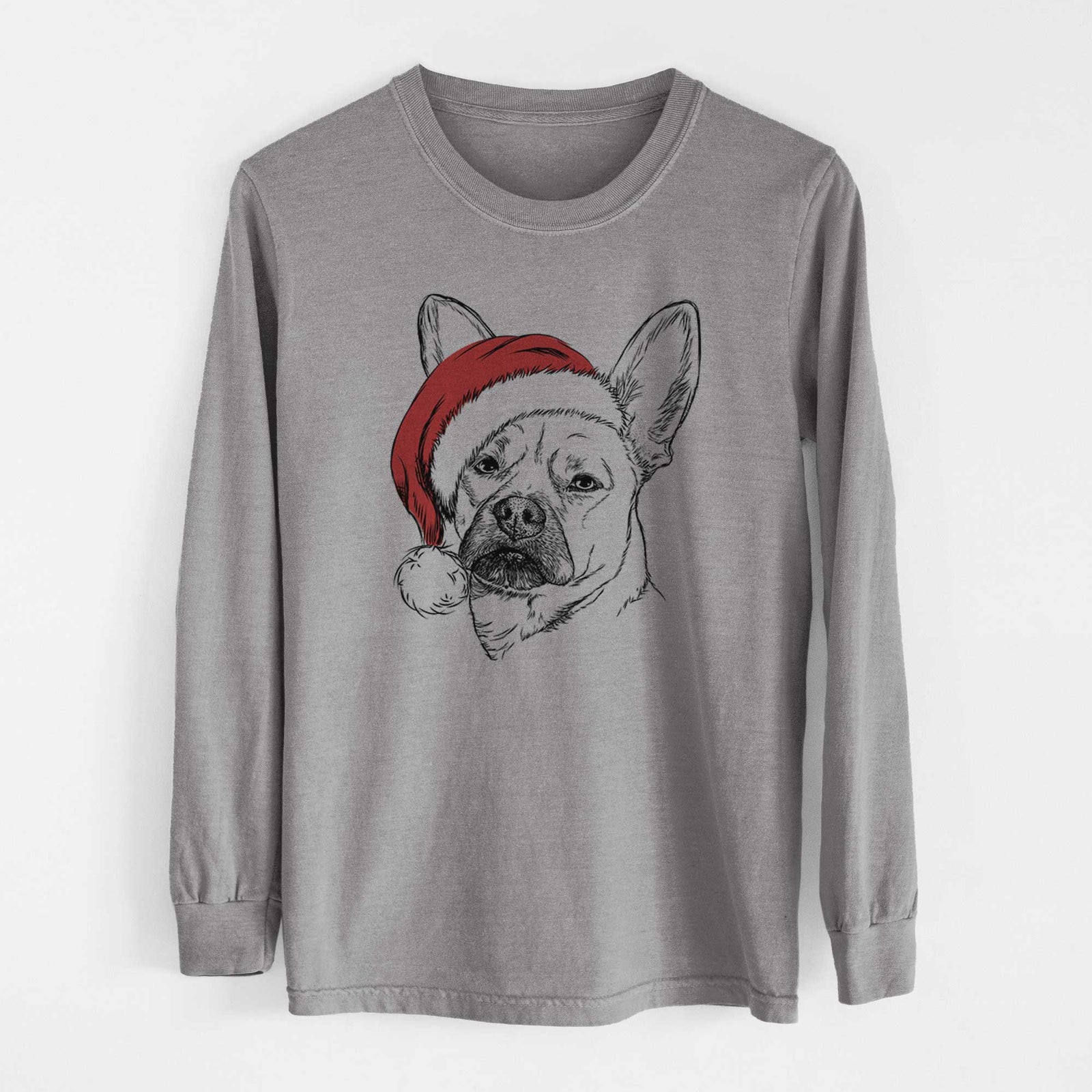 Santa Frankie the Mixed Breed - Heavyweight 100% Cotton Long Sleeve