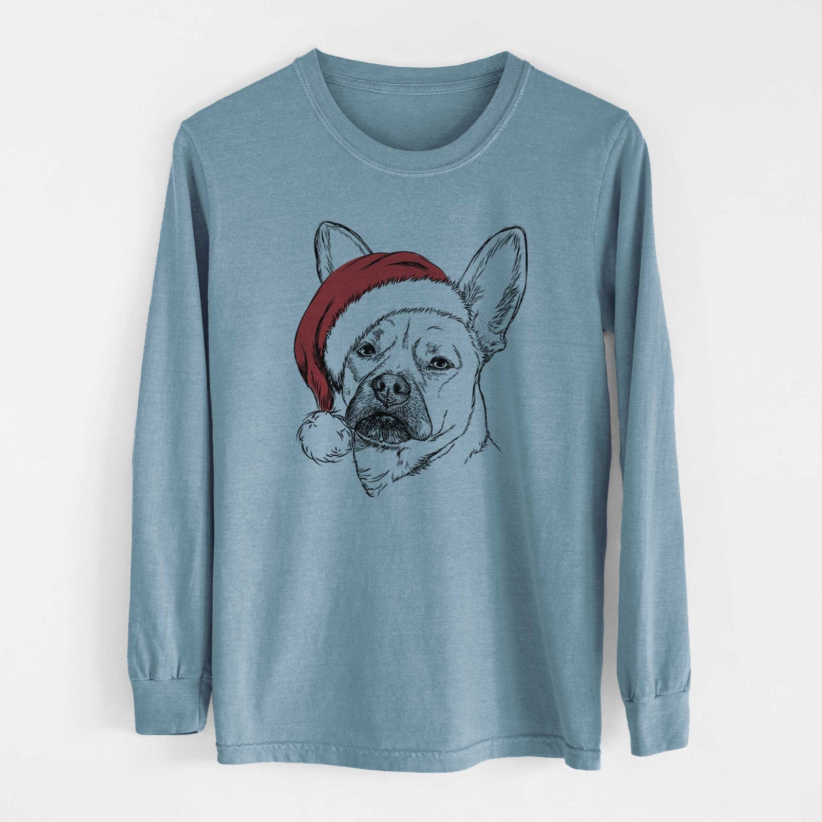 Santa Frankie the Mixed Breed - Heavyweight 100% Cotton Long Sleeve