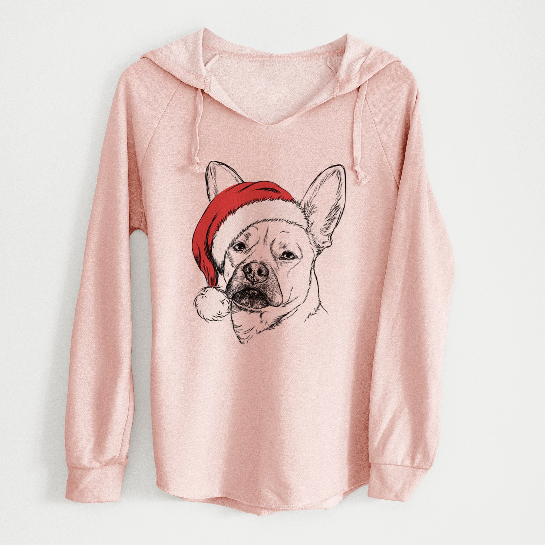 Santa Frankie the Mixed Breed - Cali Wave Hooded Sweatshirt