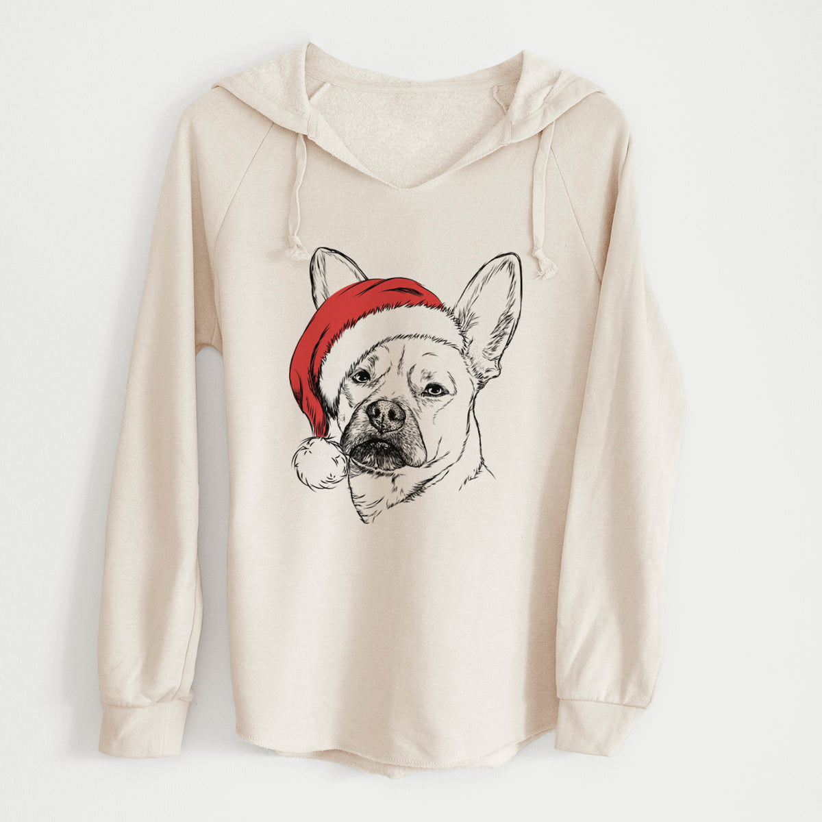 Santa Frankie the Mixed Breed - Cali Wave Hooded Sweatshirt