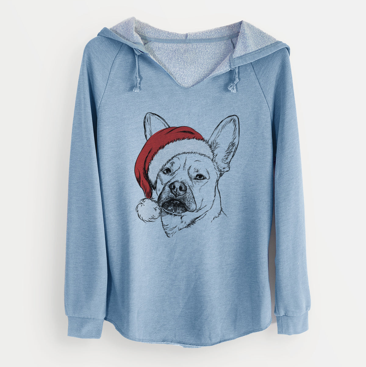 Santa Frankie the Mixed Breed - Cali Wave Hooded Sweatshirt