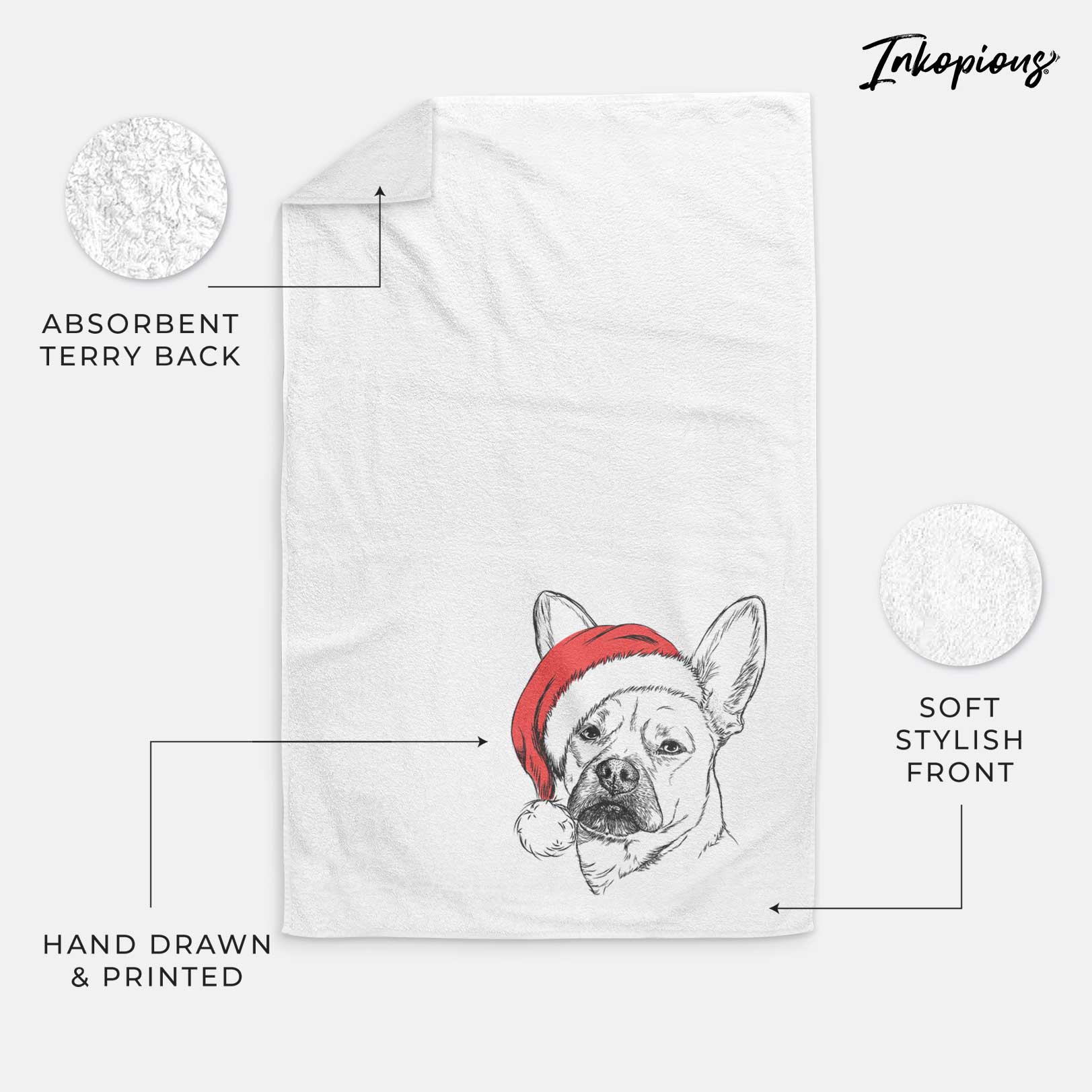 Frankie the Mixed Breed Decorative Hand Towel