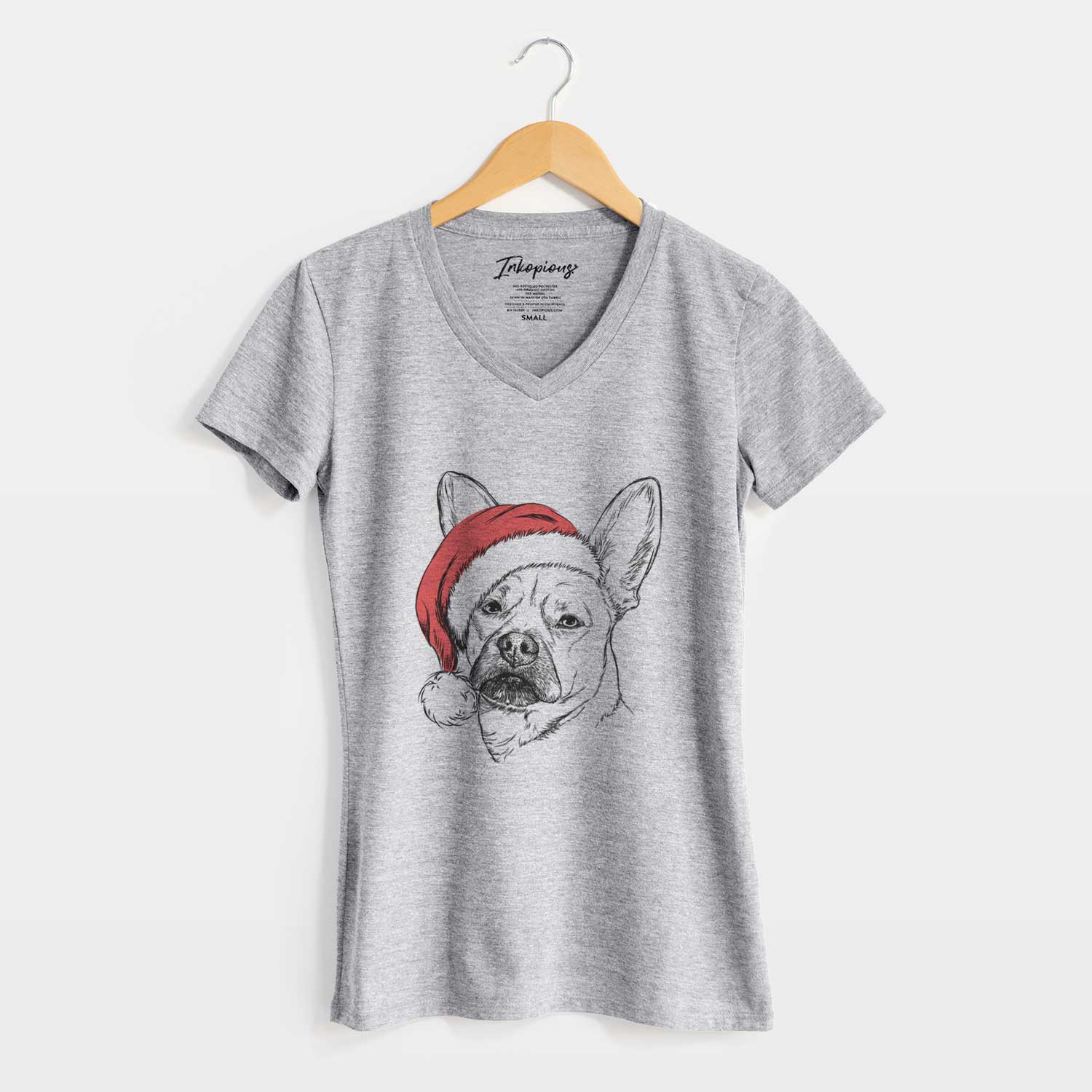 Santa Frankie the Mixed Breed - Women's V-neck Shirt