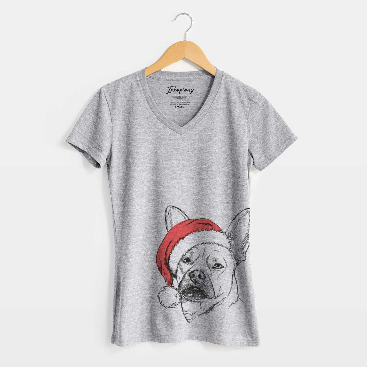 Santa Frankie the Mixed Breed - Women's V-neck Shirt