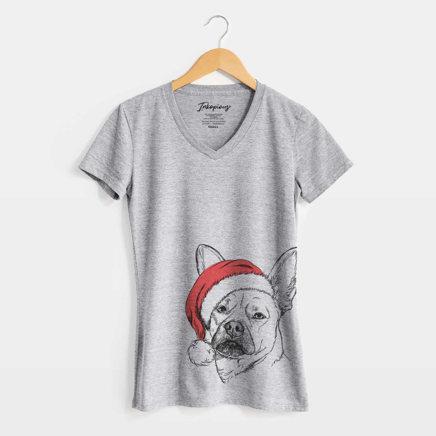 Santa Frankie the Mixed Breed - Women's V-neck Shirt