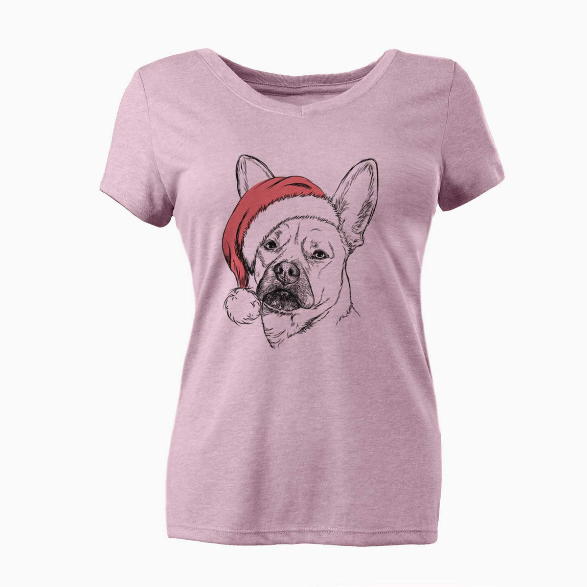 Santa Frankie the Mixed Breed - Women's V-neck Shirt