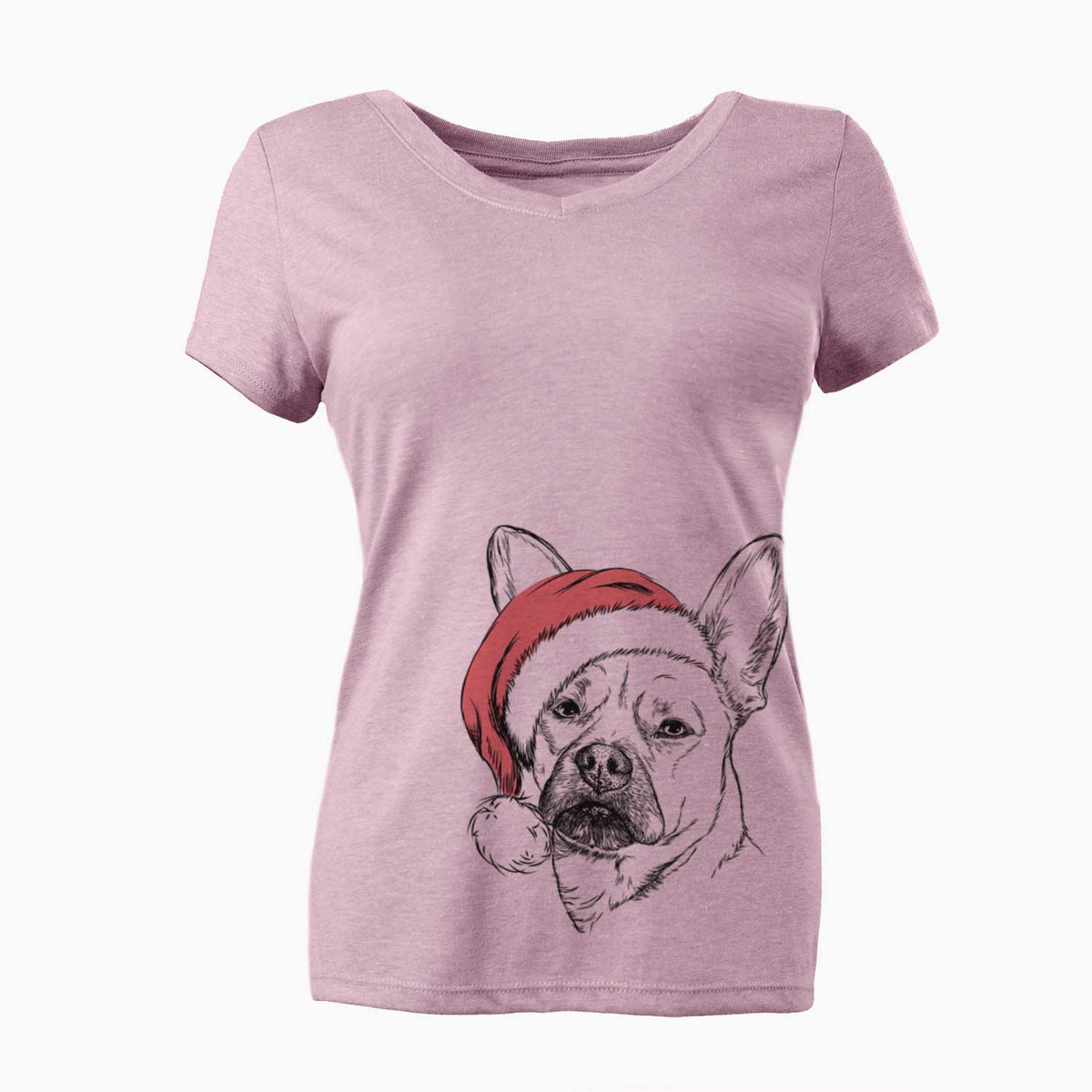 Santa Frankie the Mixed Breed - Women's V-neck Shirt