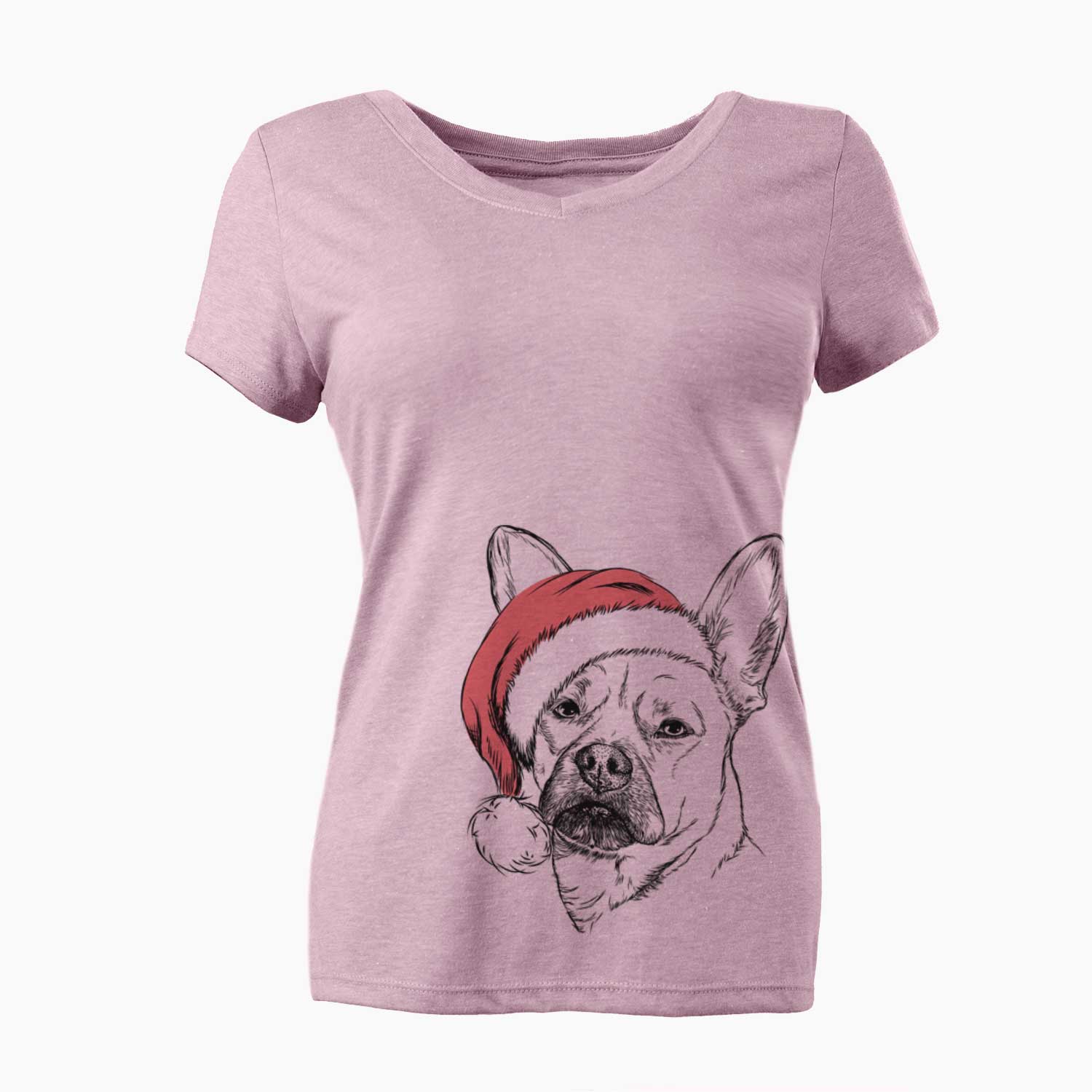 Santa Frankie the Mixed Breed - Women's V-neck Shirt