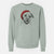 Santa Frankie Tankie the Boxer Mix - Unisex Pigment Dyed Crew Sweatshirt