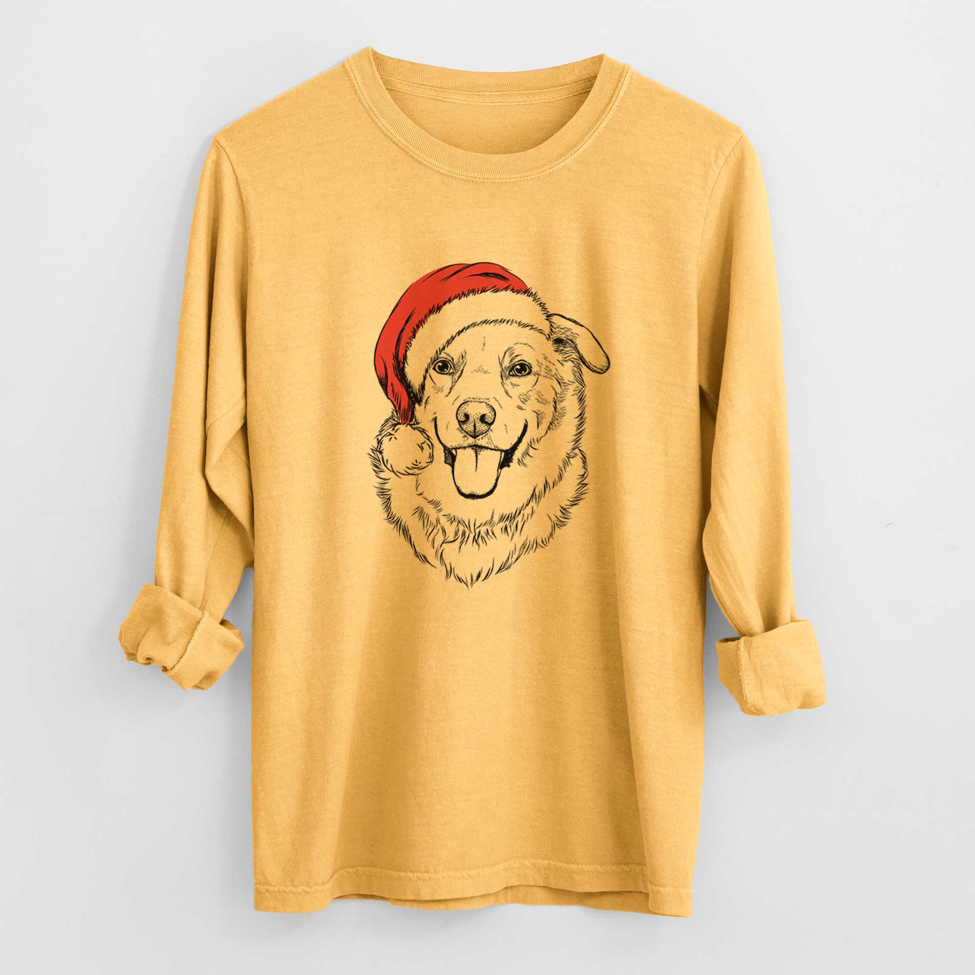 Santa Freeley the Mixed Breed - Heavyweight 100% Cotton Long Sleeve