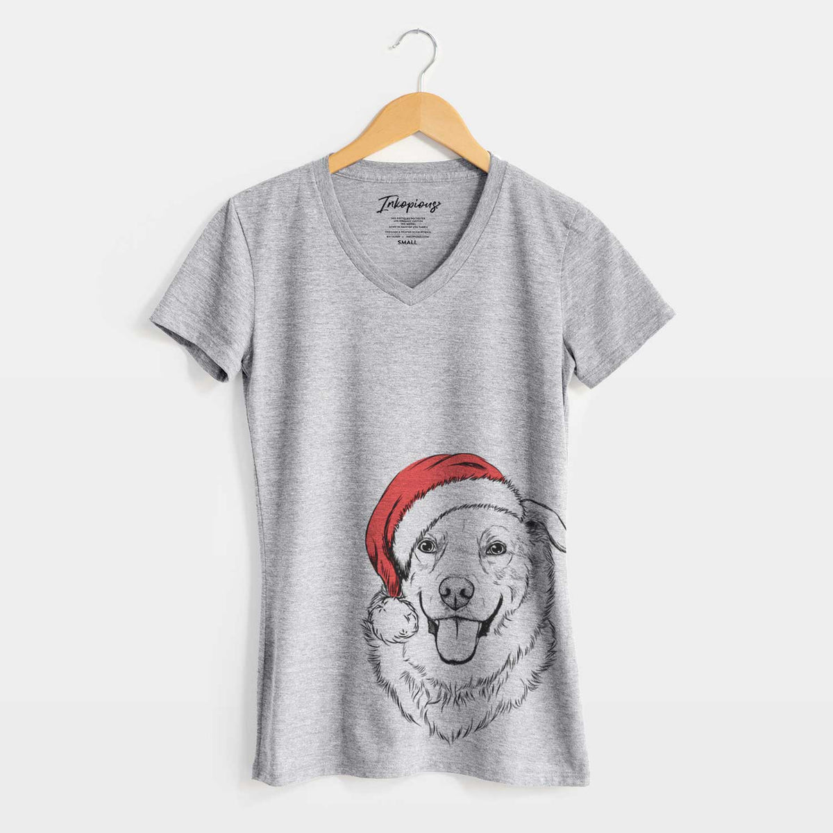 Santa Freeley the Mixed Breed - Women's V-neck Shirt
