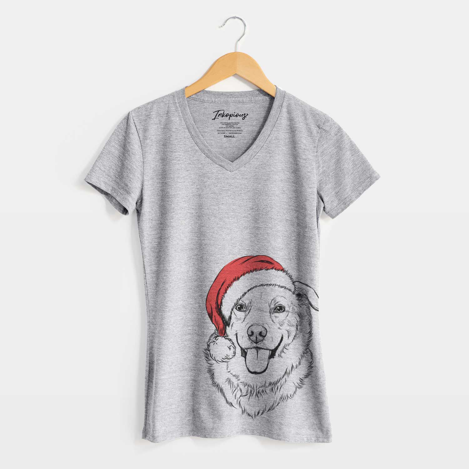 Santa Freeley the Mixed Breed - Women's V-neck Shirt