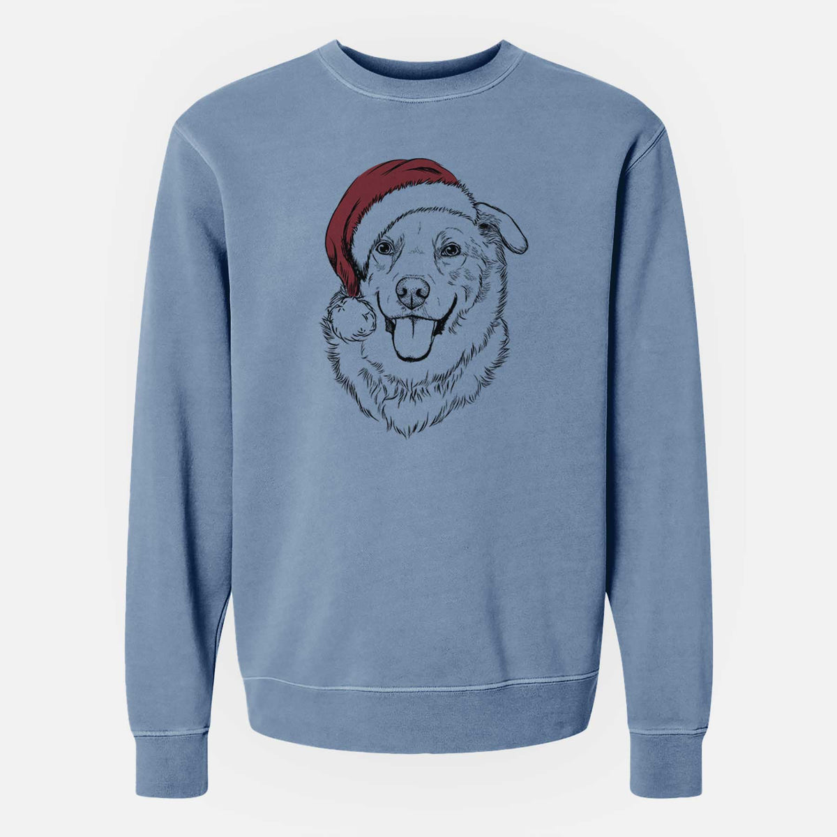 Santa Freeley the Mixed Breed - Unisex Pigment Dyed Crew Sweatshirt