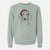 Santa Frejya the Weimaraner - Unisex Pigment Dyed Crew Sweatshirt