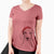 Santa Frejya the Weimaraner - Women's V-neck Shirt