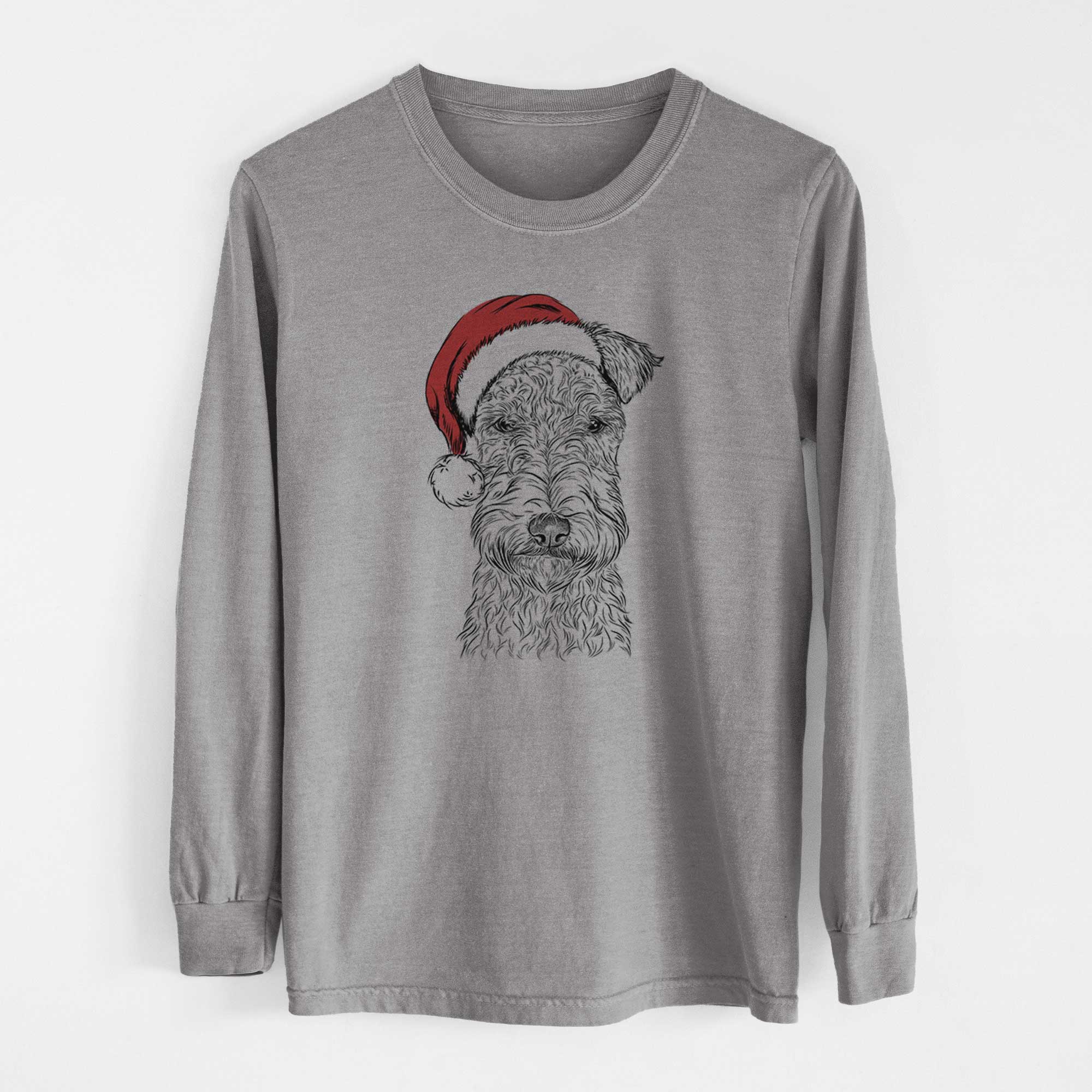 Santa Frida the Lakeland Terrier - Heavyweight 100% Cotton Long Sleeve