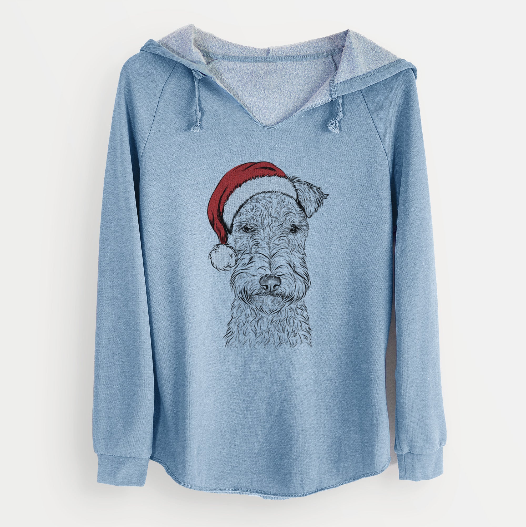 Santa Frida the Lakeland Terrier - Cali Wave Hooded Sweatshirt