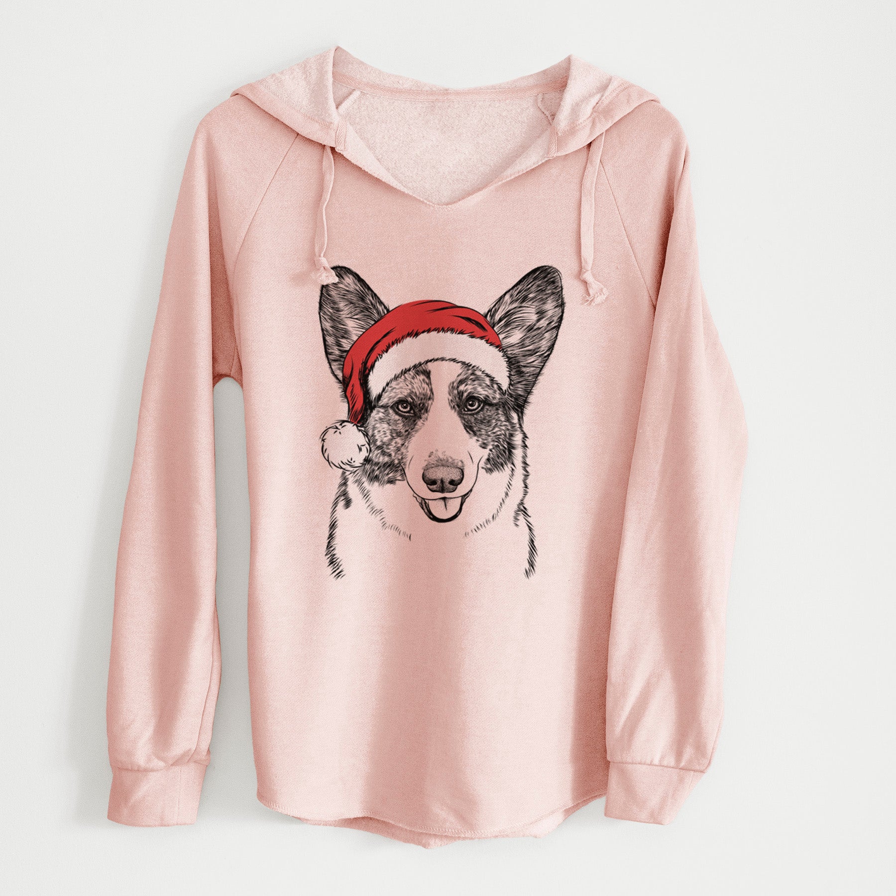 Santa Gabby the Cardigan Welsh Corgi - Cali Wave Hooded Sweatshirt