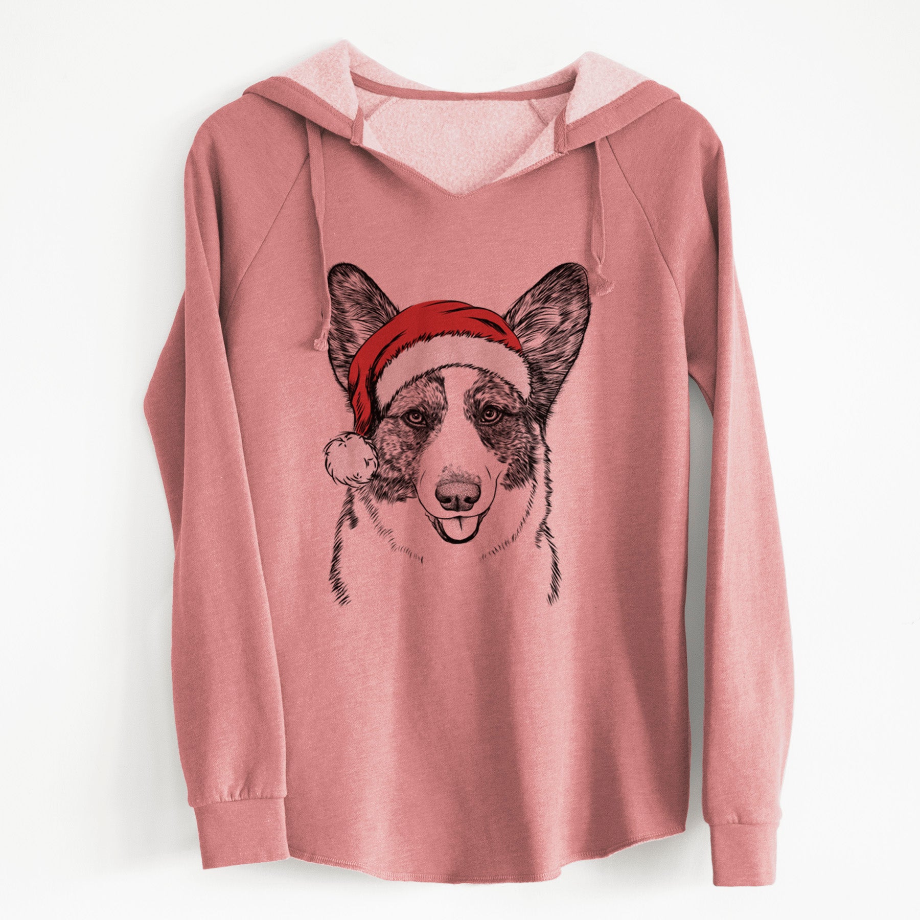Santa Gabby the Cardigan Welsh Corgi - Cali Wave Hooded Sweatshirt