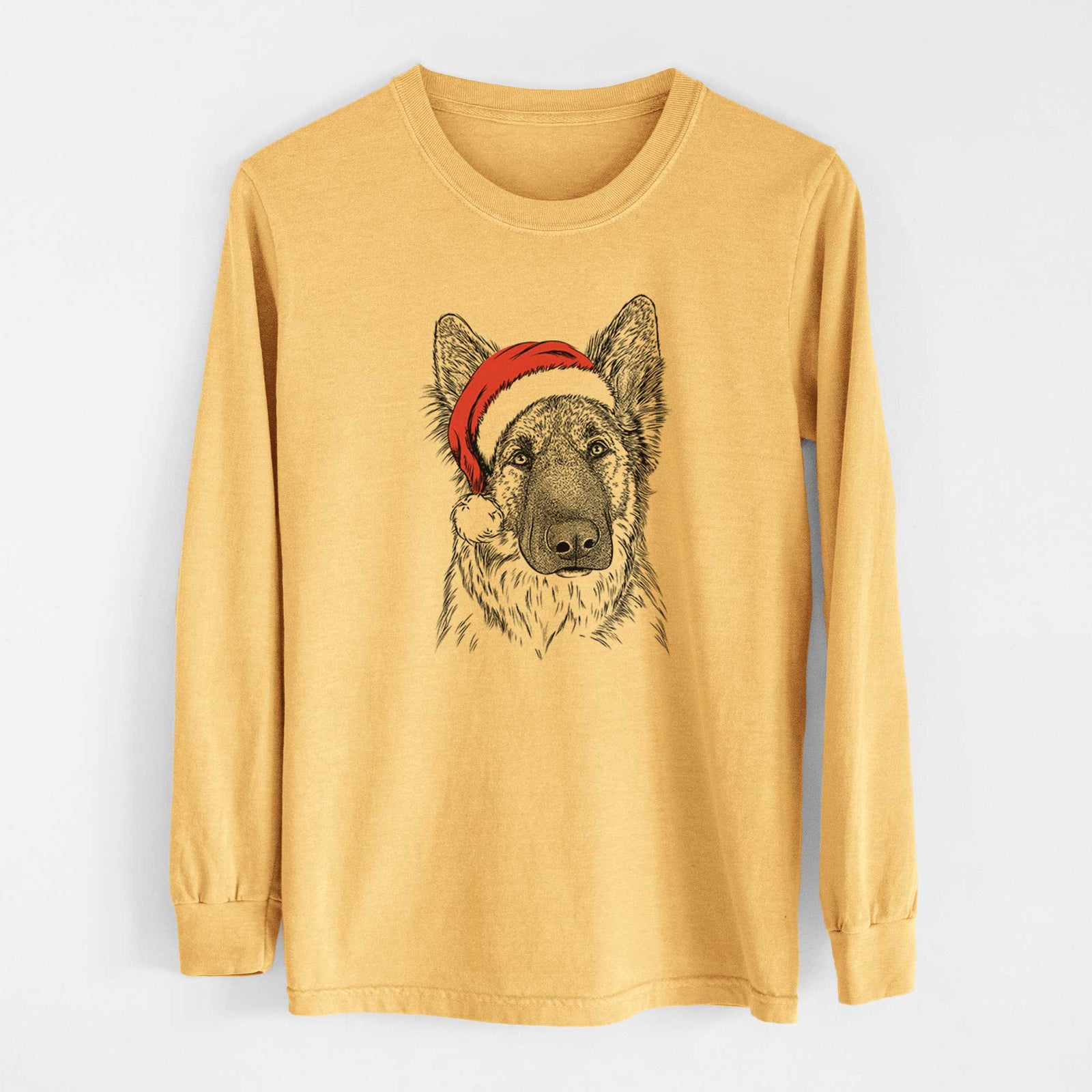 Santa Geddy the Shiloh Shepherd - Heavyweight 100% Cotton Long Sleeve