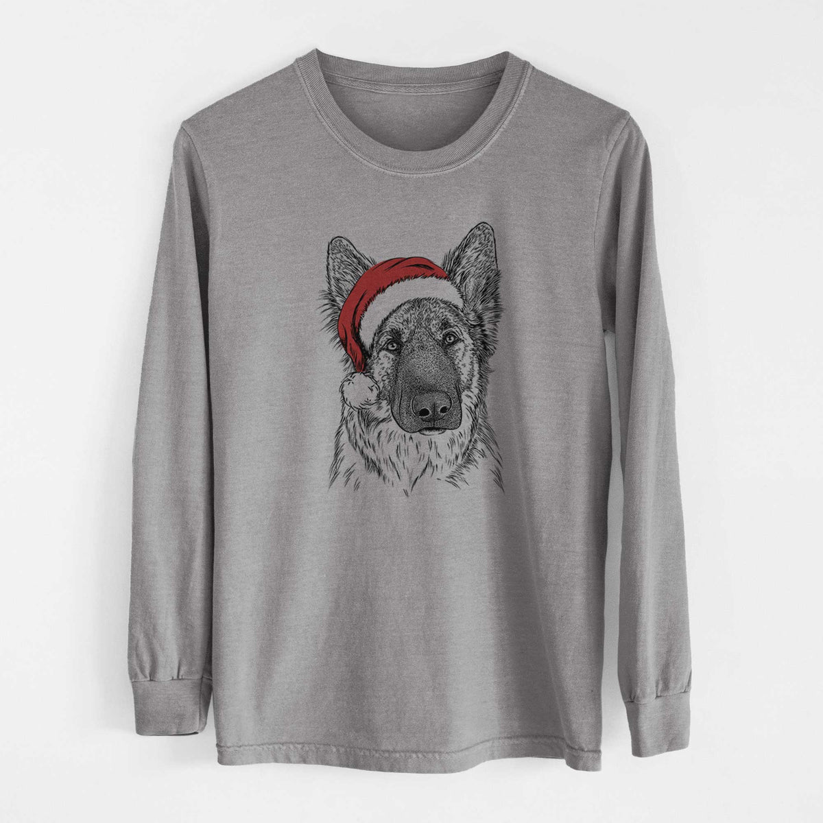 Santa Geddy the Shiloh Shepherd - Heavyweight 100% Cotton Long Sleeve