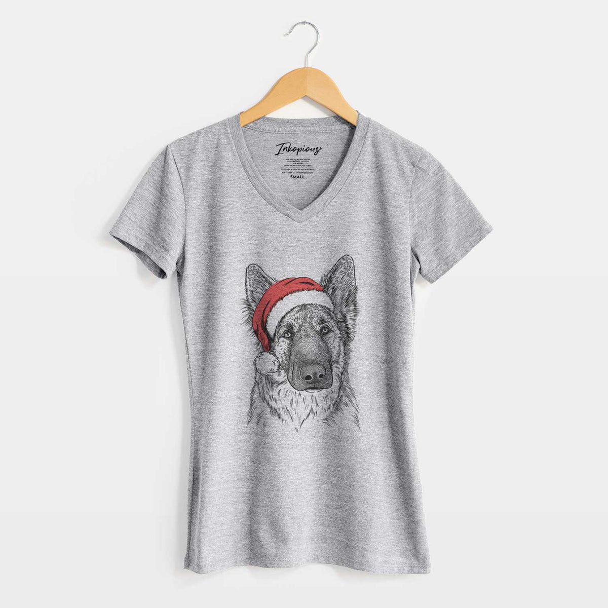 Santa Geddy the Shiloh Shepherd - Women's V-neck Shirt