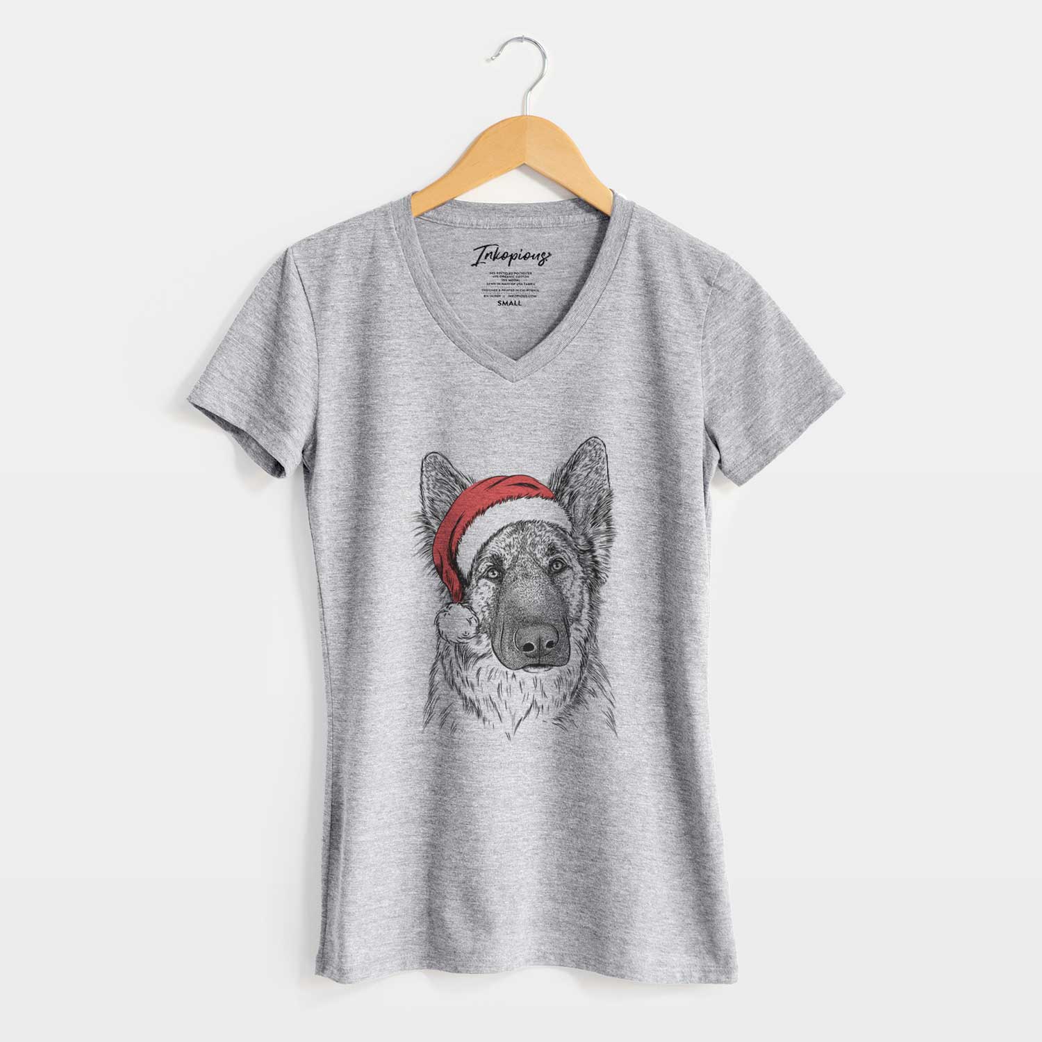 Santa Geddy the Shiloh Shepherd - Women's V-neck Shirt