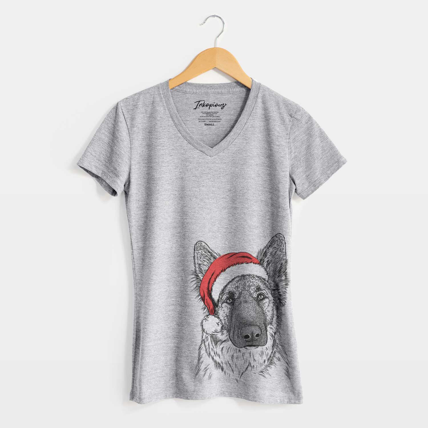 Santa Geddy the Shiloh Shepherd - Women's V-neck Shirt