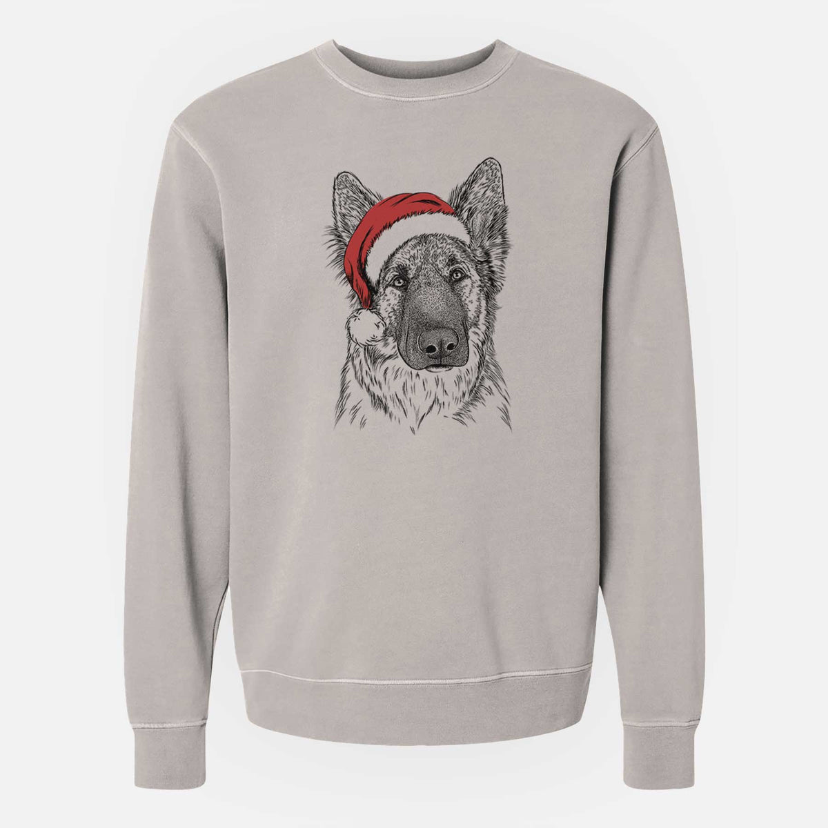 Santa Geddy the Shiloh Shepherd - Unisex Pigment Dyed Crew Sweatshirt