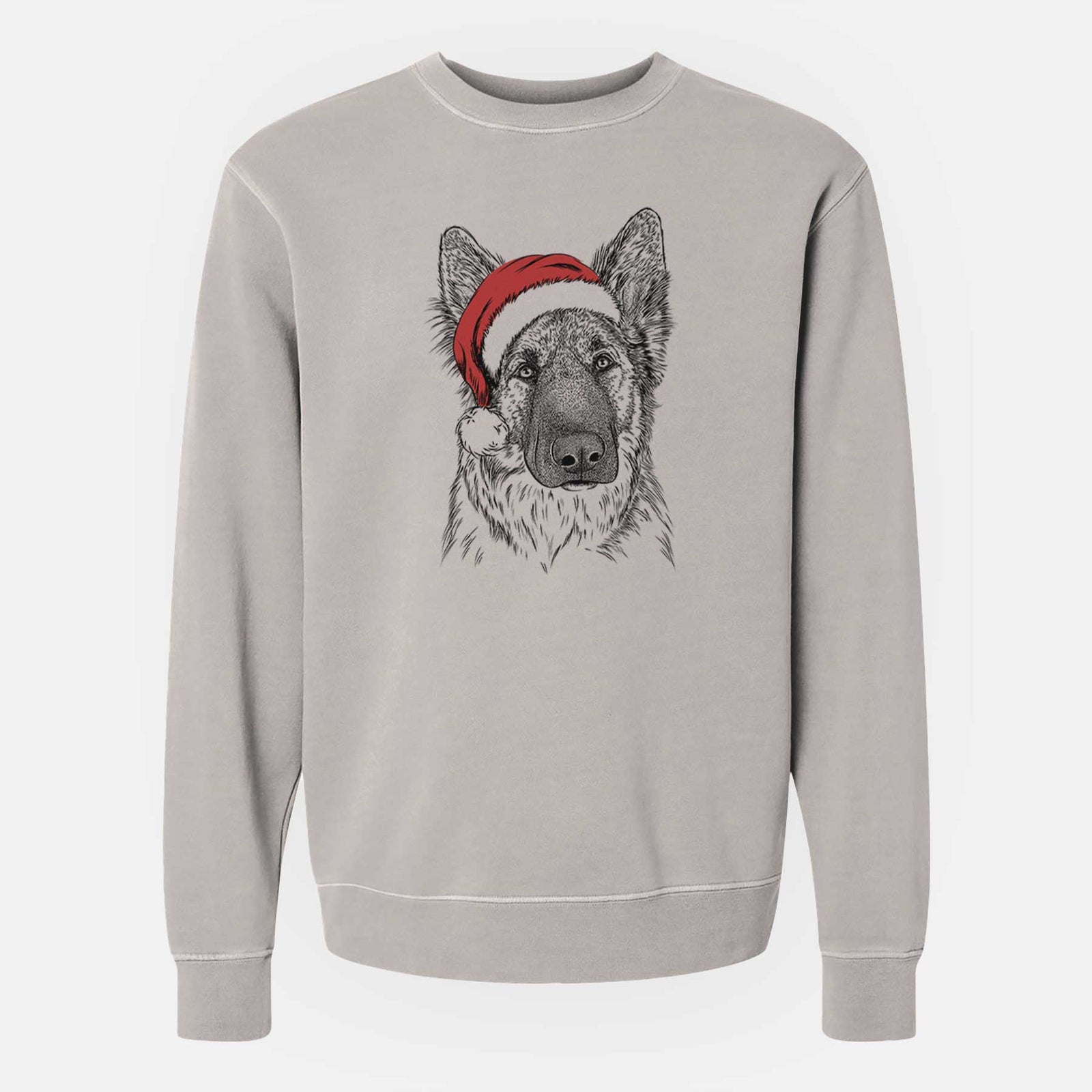 Santa Geddy the Shiloh Shepherd - Unisex Pigment Dyed Crew Sweatshirt