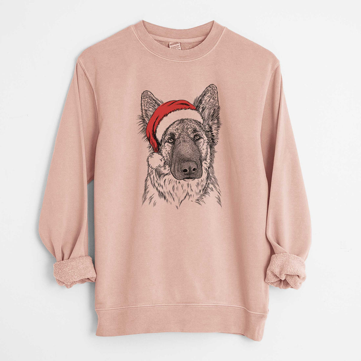 Santa Geddy the Shiloh Shepherd - Unisex Pigment Dyed Crew Sweatshirt