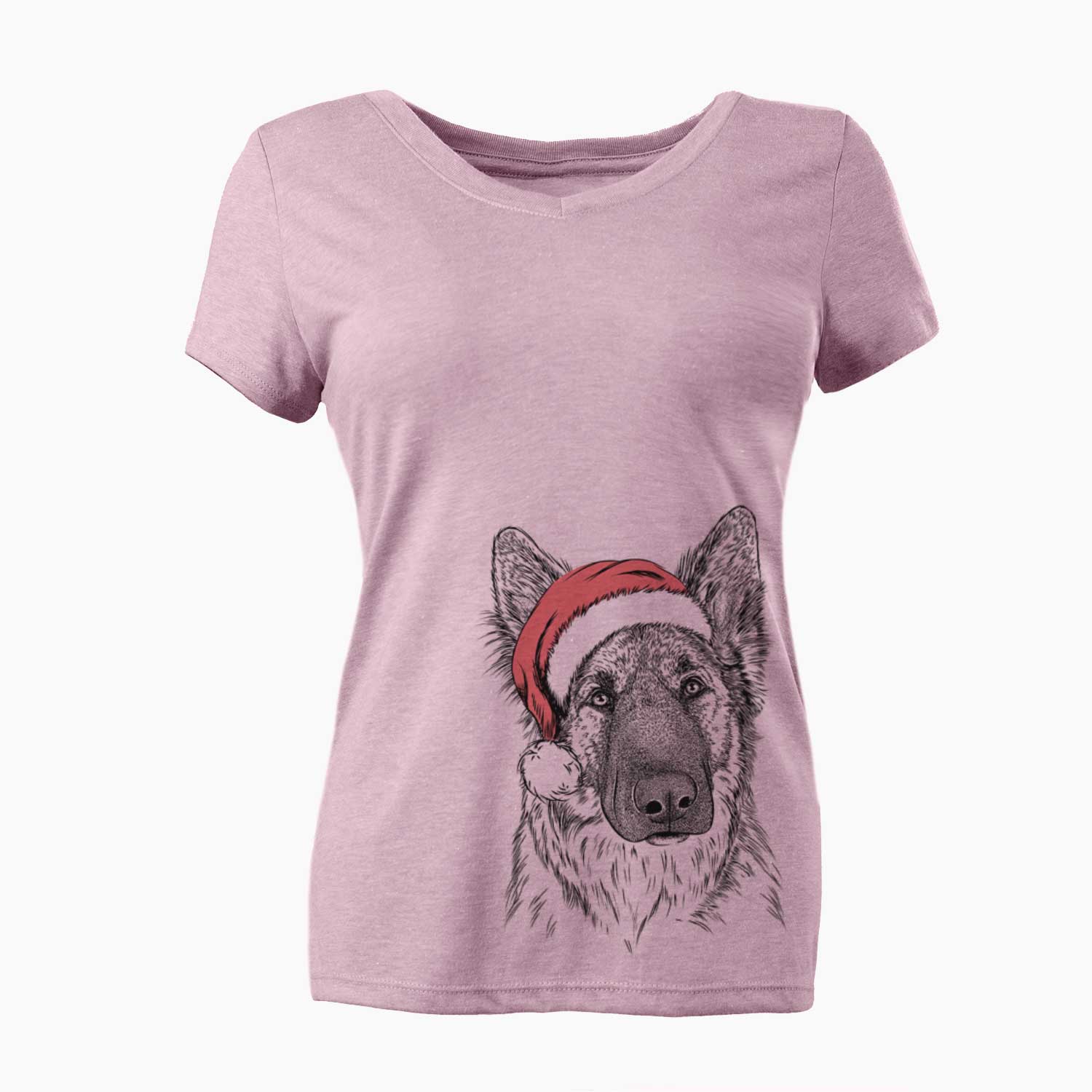 Santa Geddy the Shiloh Shepherd - Women's V-neck Shirt