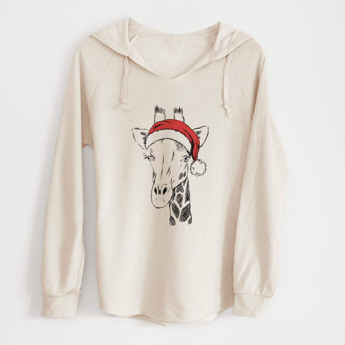 Santa Geoffrey the Giraffe - Cali Wave Hooded Sweatshirt