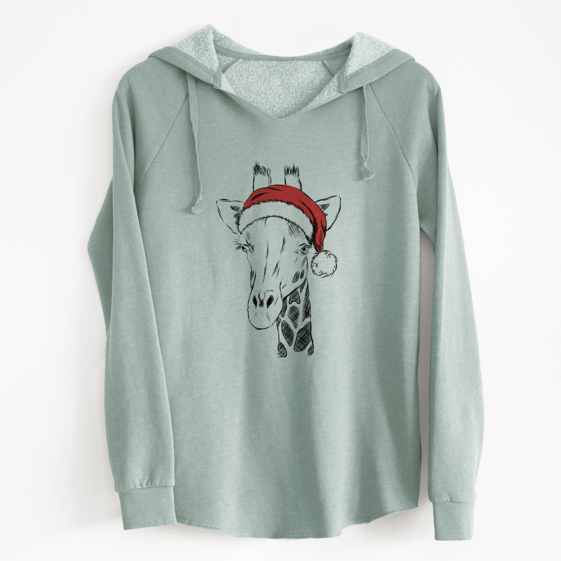 Santa Geoffrey the Giraffe - Cali Wave Hooded Sweatshirt