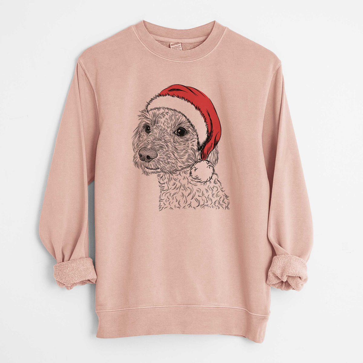 Santa Georgie Boy the Mixed Breed - Unisex Pigment Dyed Crew Sweatshirt