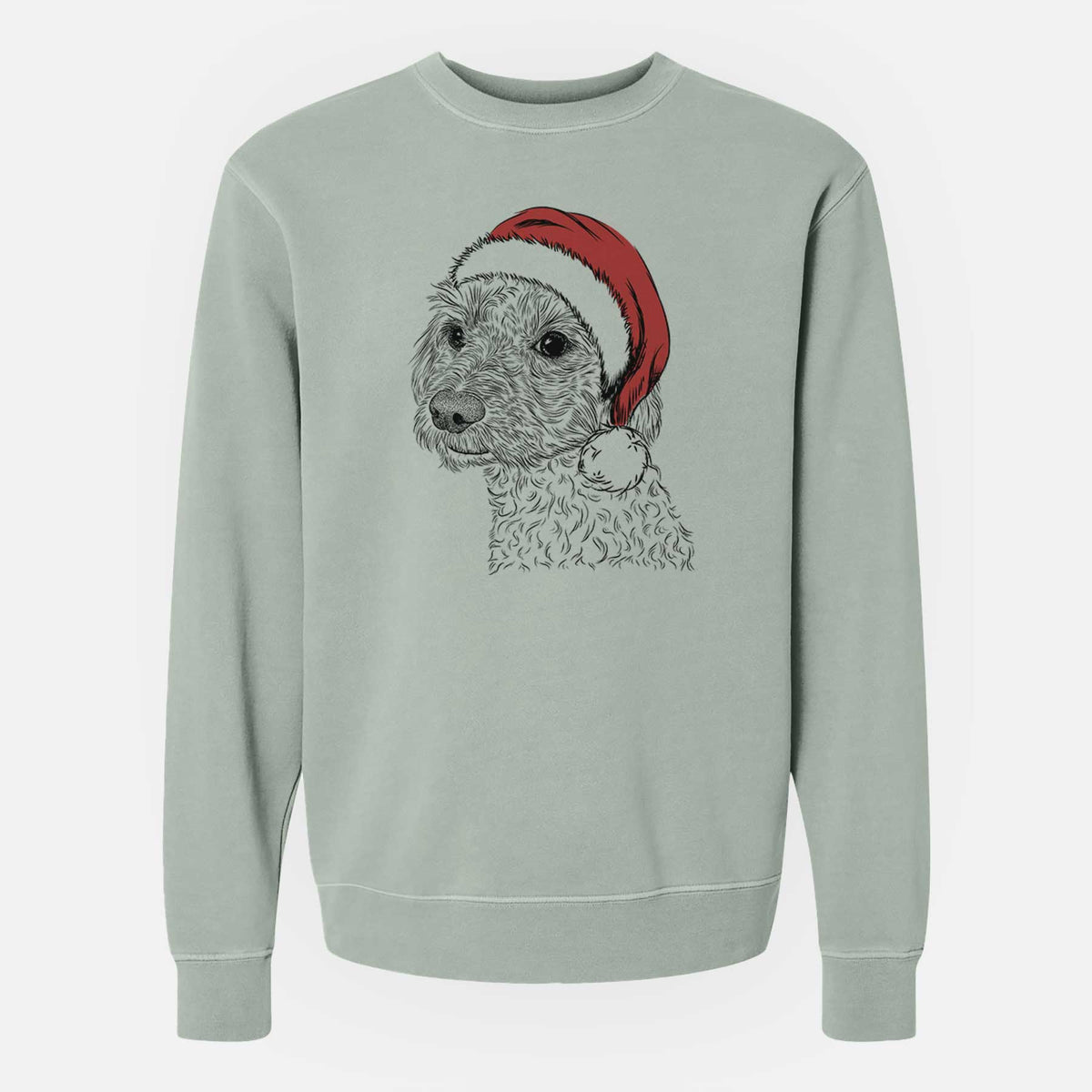 Santa Georgie Boy the Mixed Breed - Unisex Pigment Dyed Crew Sweatshirt