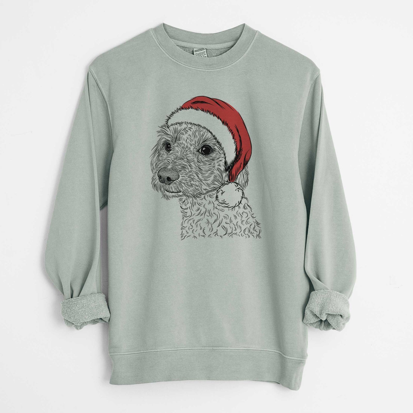 Santa Georgie Boy the Mixed Breed - Unisex Pigment Dyed Crew Sweatshirt