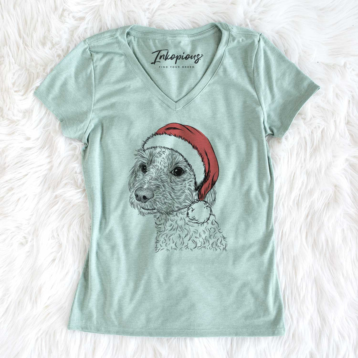 Santa Georgie Boy the Mixed Breed - Women's V-neck Shirt