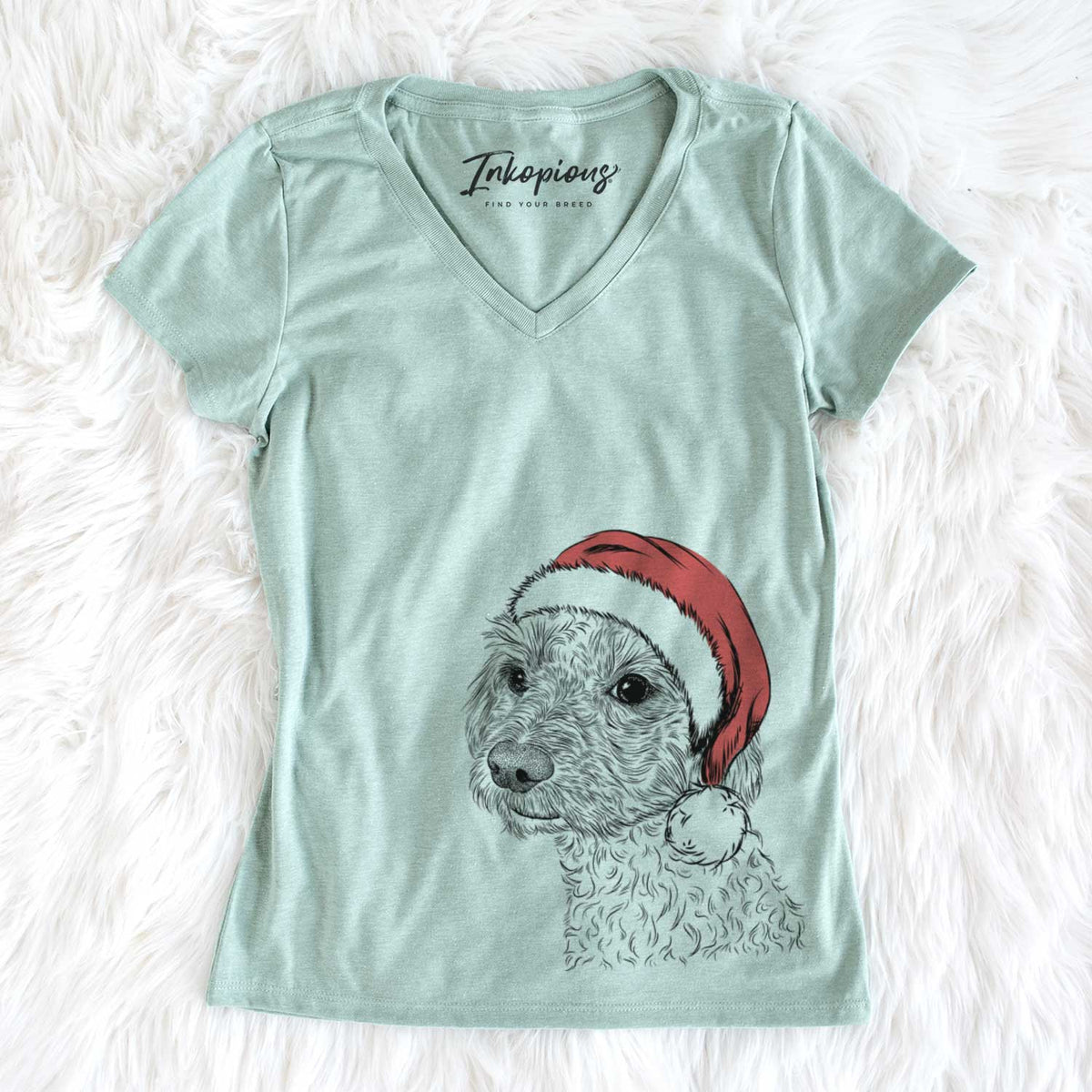 Santa Georgie Boy the Mixed Breed - Women&#39;s V-neck Shirt